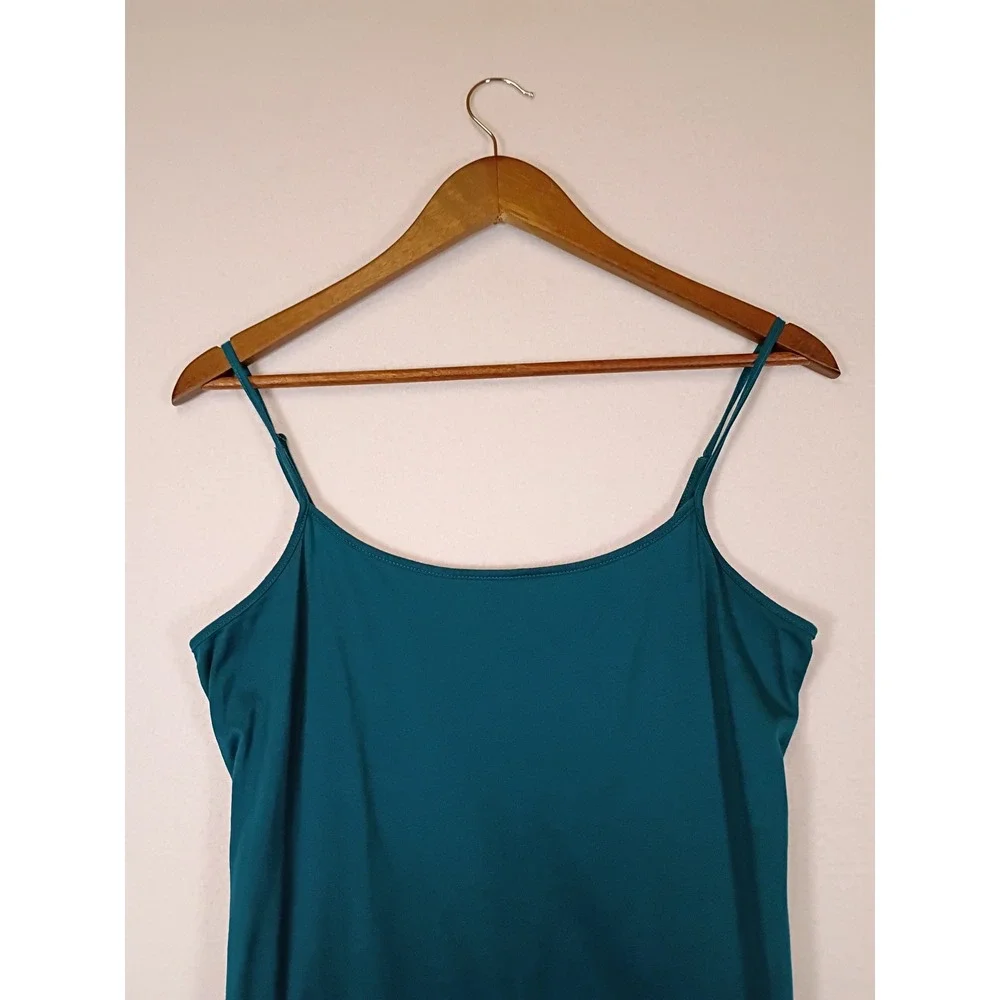 Minimalist Loft Outlet Womens Large Teal Adjustable Strap Layering Camisole Top